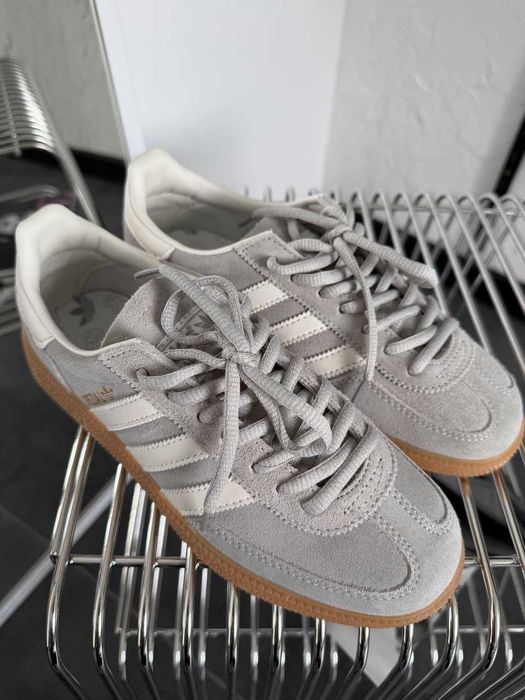 Кеди Adidas Spezial Grey White | кросівки Адідас Спешл сірого кольору замшеві