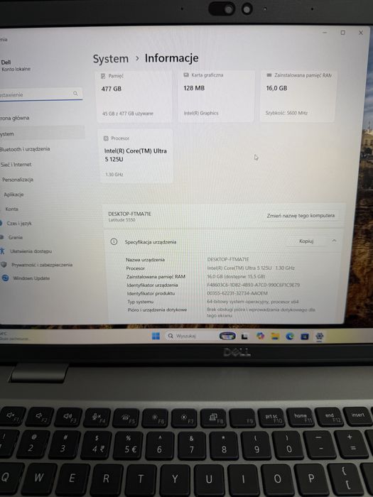 Dell Latitude 5550 ultra 5 125u 16gb 512gb win11 15,6”