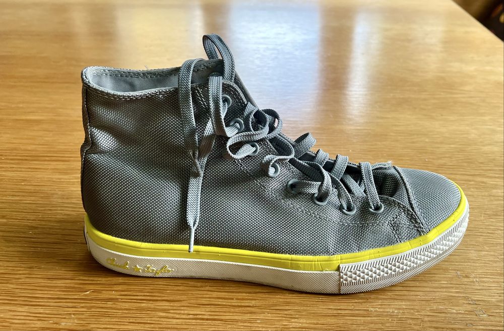 Sapatilhas converse all star custom (cinza e amarelo)