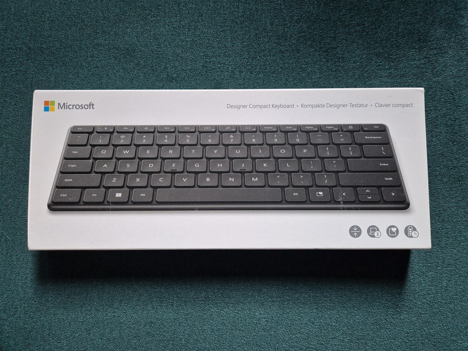 Nowa Klawiatura Microsoft Designer Compact Keyboard Bezprzewodowa Bluetooth Łódź