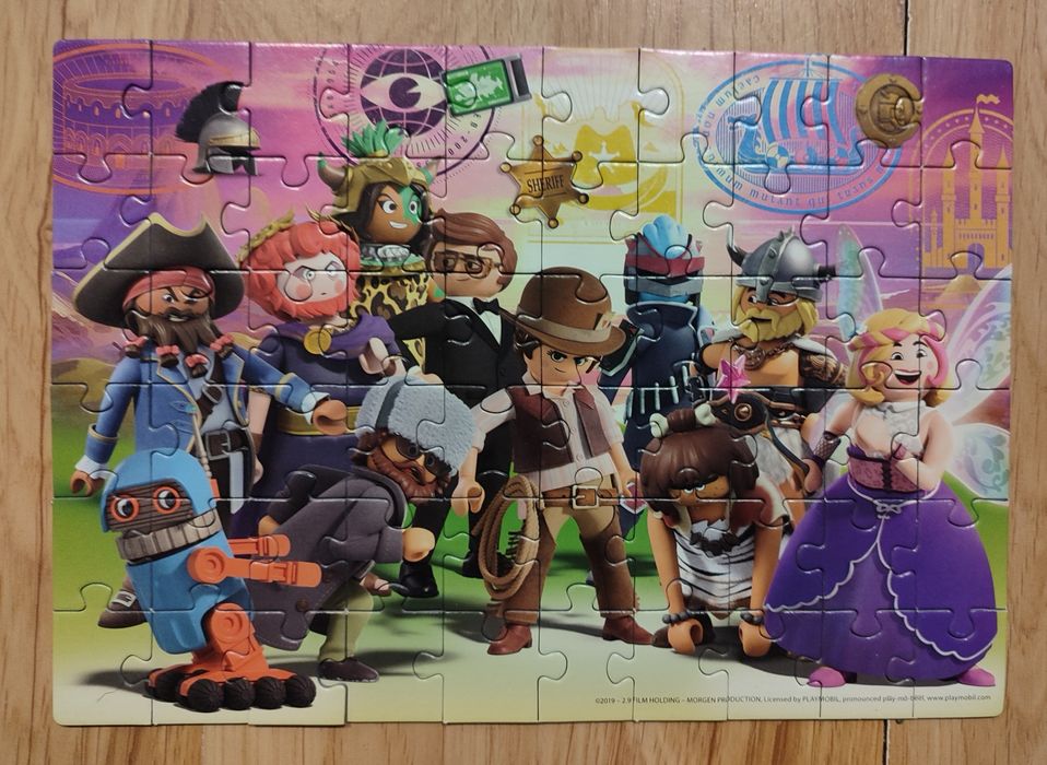 Puzzle 2w1 Playmobil The Movie, Clementoni, 60/60 elementów