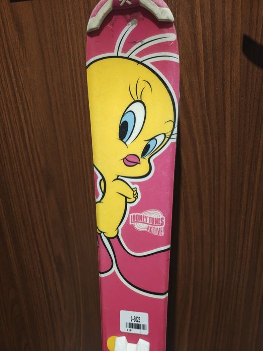 Narty różowe dla dziewczynki 110 cm.