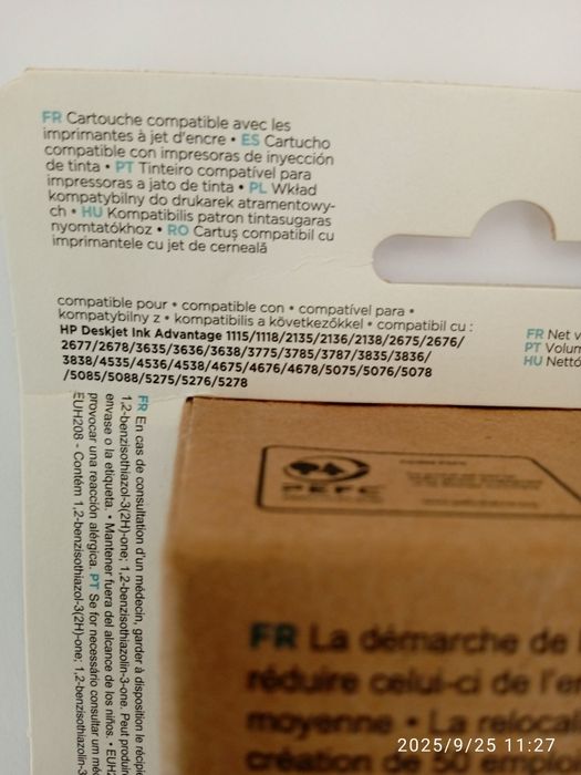 Tusz kolor HP652 nowe XL