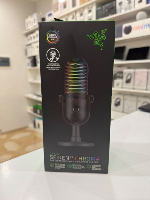 Мікрофон студійний Razer Seiren V3 Chroma Black RZ19-05060100-R3M1