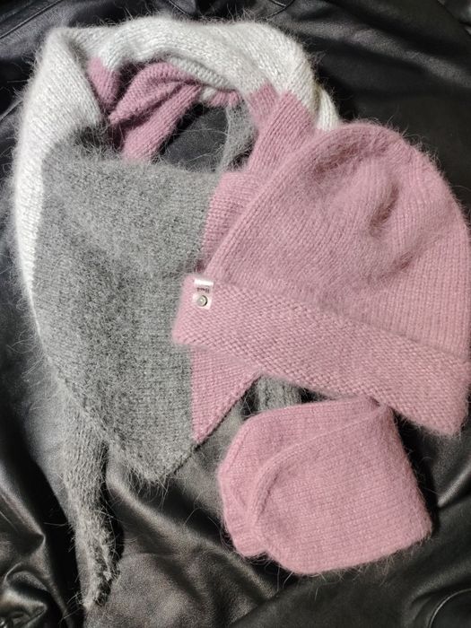 Комплект з пуха норки ручної роботи