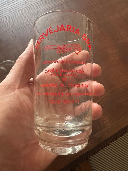 Copo antigo publicitário Cervejaria Goa – Lisboa (vintage)