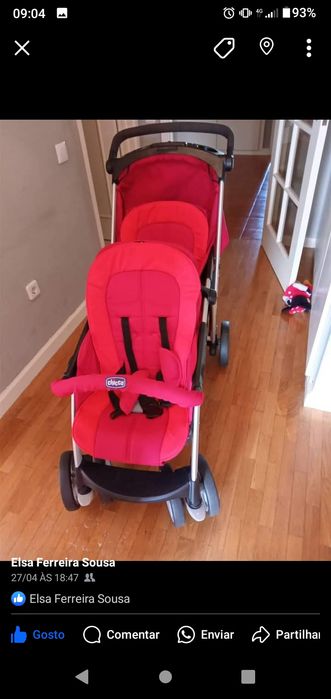 Carrinho de gêmeos pouco usado,como novo
