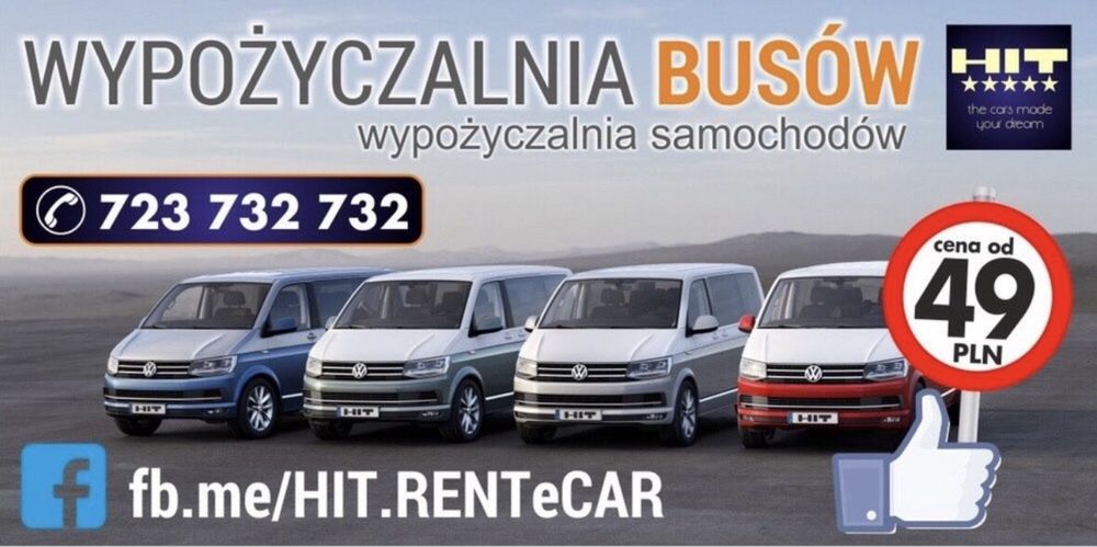 Wypożyczalnia • Wynajem • BUSA • SAMOCHODU • AUTA • VANA • bus • aut