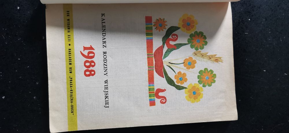 PRL Poradnik rolnika i pszczelarza Kalendarz na ro 1988