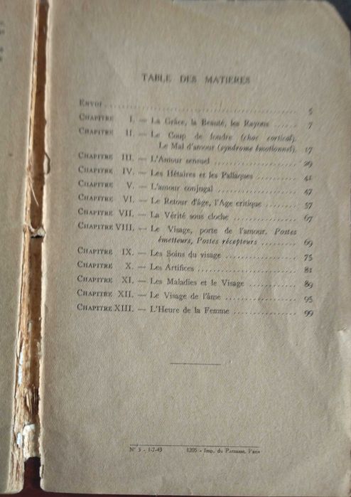 La visage da la femme Dr. Besançon, Livro