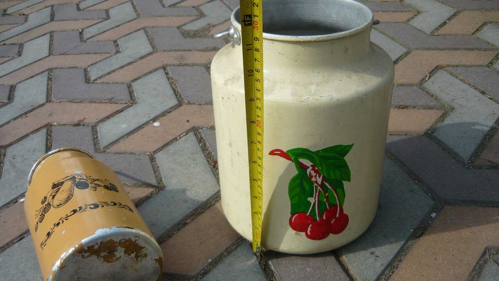 2 x kanka bańka na mleko aluminiowa zestaw