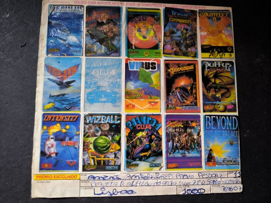 Caderneta UV2 dos anos 80