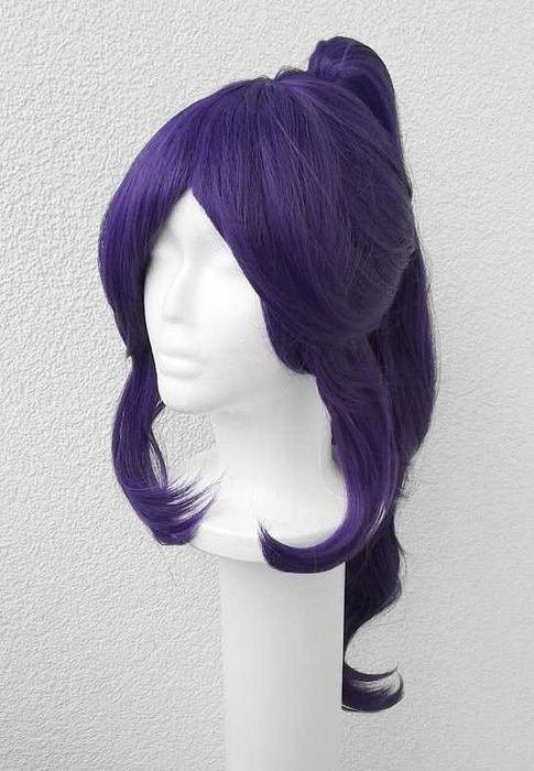 Mafuyu Project Sekai fioletowa peruka z kitką grzywką cosplay wig