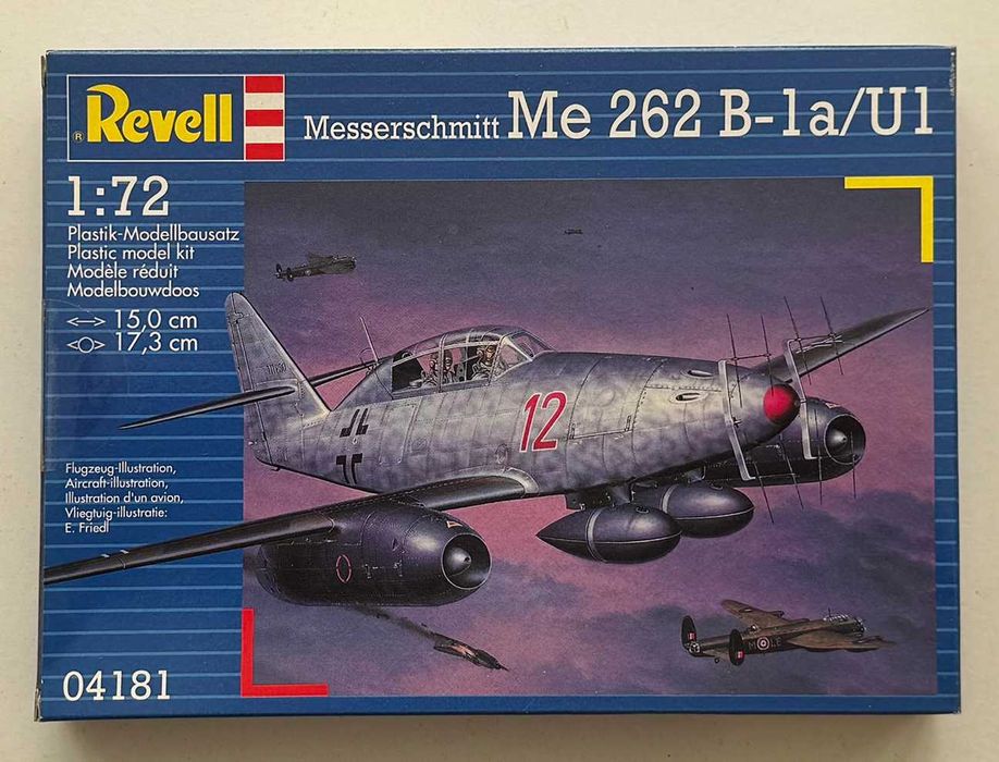 Revell_Messerschmitt Me 262B-1/U1. ESc.1:72. Completo e como novo.