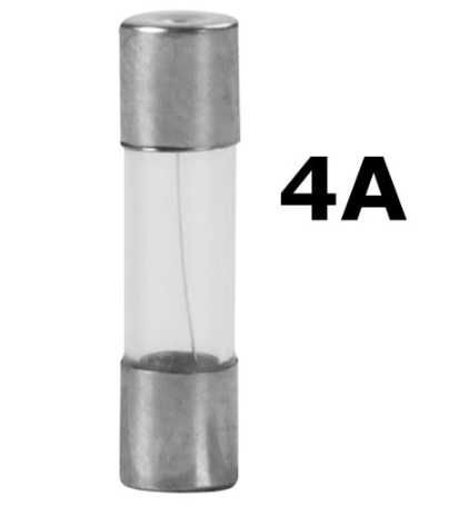 Bezpiecznik szklany 5x20 4A zestaw 10 szt