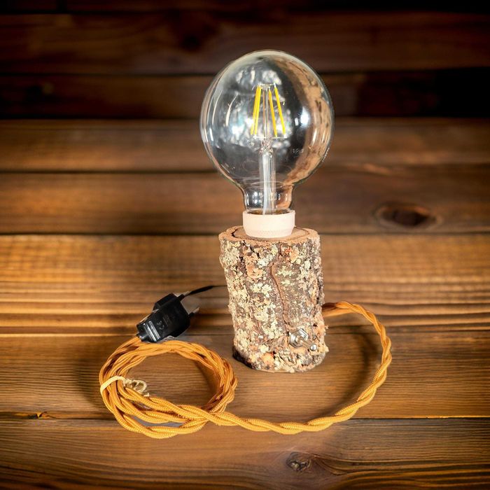Candeeiro Artesanal com base em cortiça