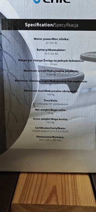 Hulajnoga elektryczna Chic