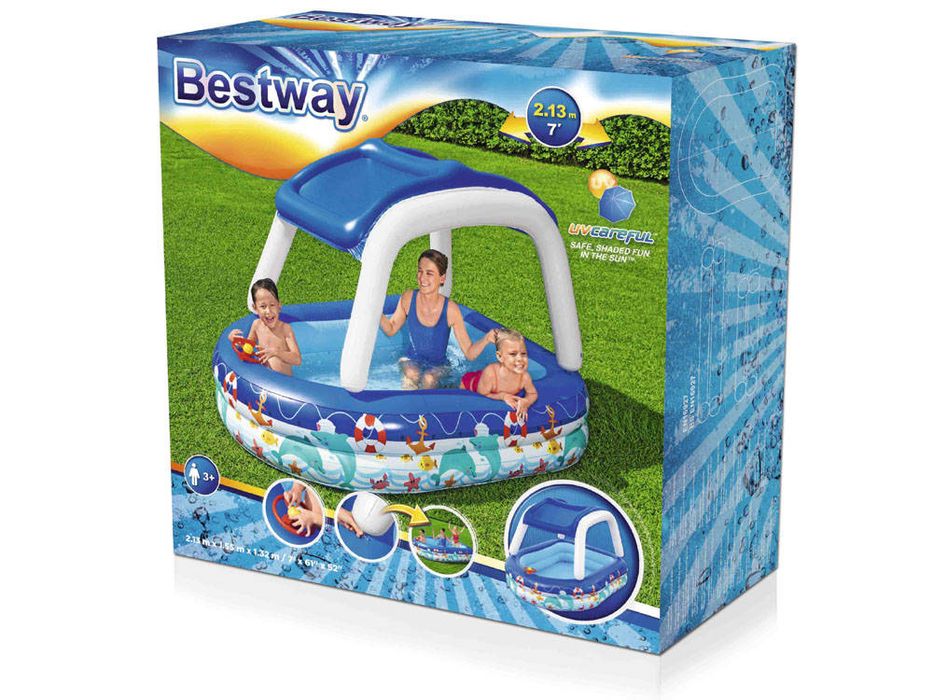 Bestway Basen Z Daszkiem Kierownica Brodzik 54370