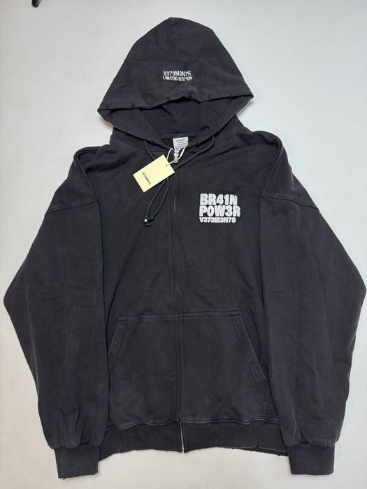 Зіп Худі Vetements Brain Power S M L XL Zip up oversized