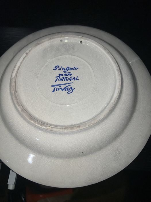 Vendo lindas travessas e pratos pintados à mão da Argilart