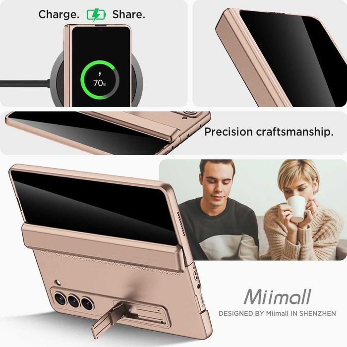 Miimall etui 360 Samsung Galaxy Z Fold 5 filtr prywatyzujący pancerne