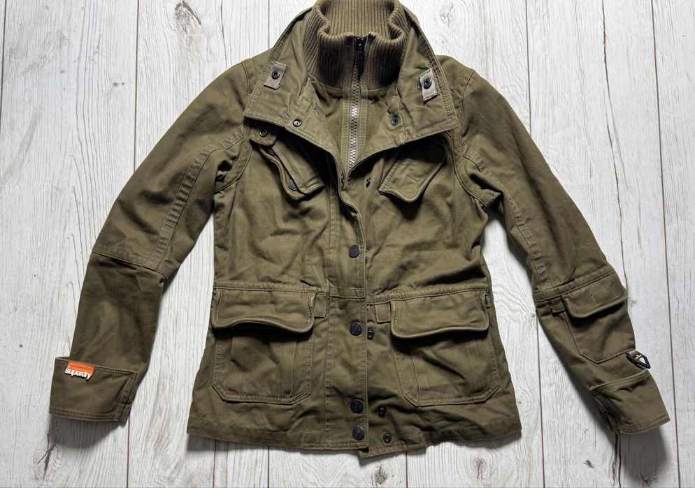 SUPERDRY Blacklabel Mandarin Jacket khaki r.M field jacket / military
