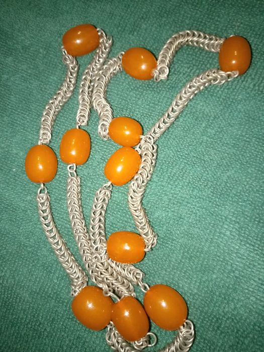 Антикварные янтарные бусы СССР