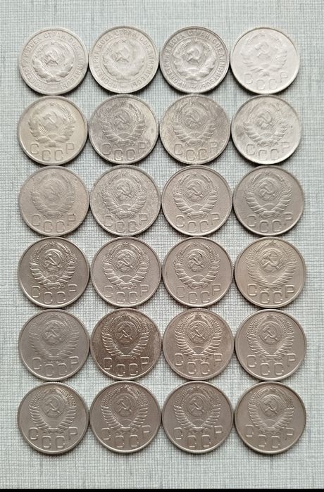 Монеты ссср дореформы 10+15+20 копеек. Красивые.