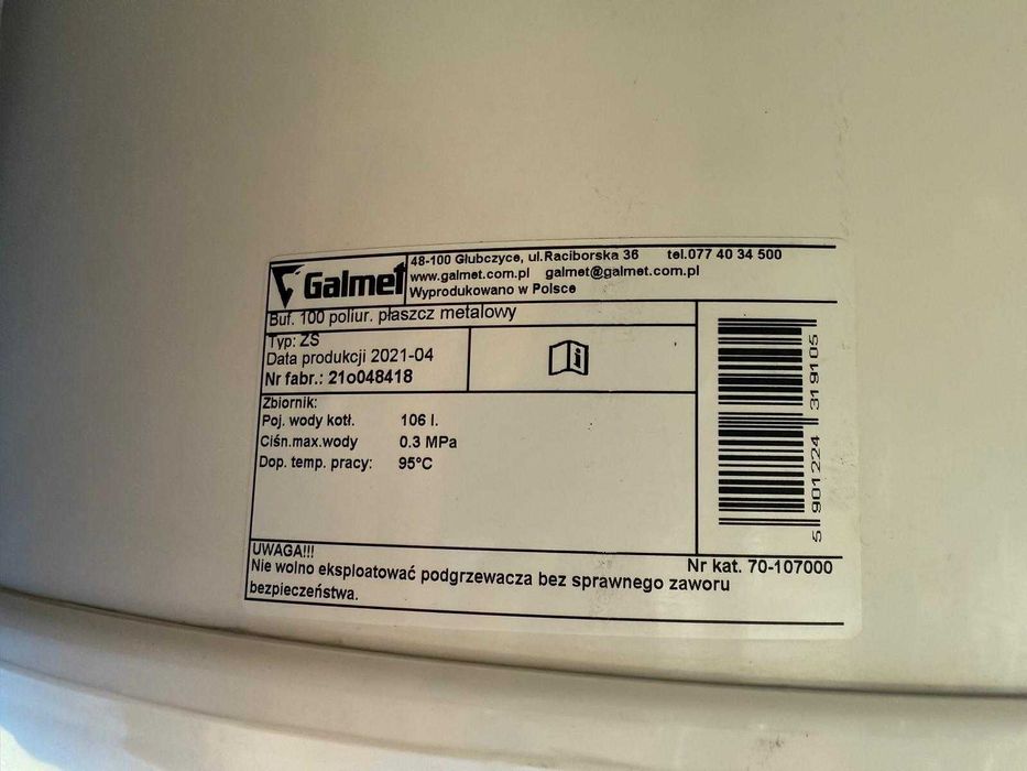 Bufor 100l Galmet wiszący