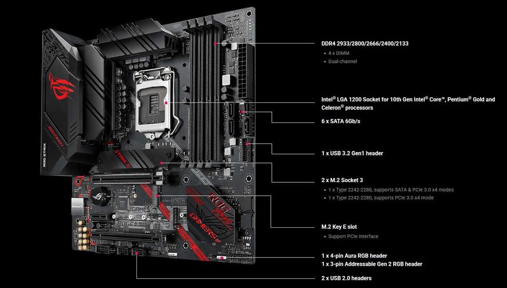 ASUS ROG STRIX B460-G Gaming Motherboard64739700586881124