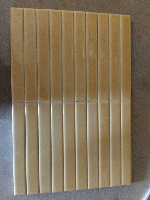 Azulejo faixa amarelo 33 x 22.5 cm para cozinha ou casa de banho