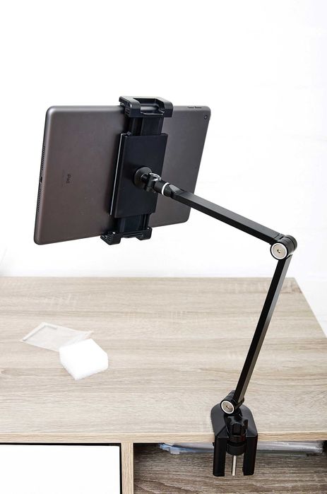 Якісне чорне кріплення для планшета та телефона, до 13"