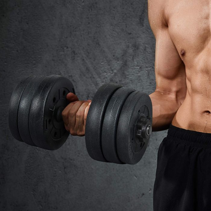 Hantle powlekane/gumowane regulowane 20 kg zestaw 2x 10kg