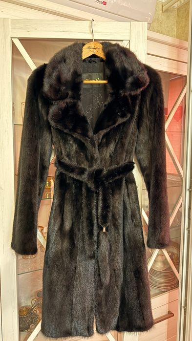 Шуба норковая Черная под Black Lama