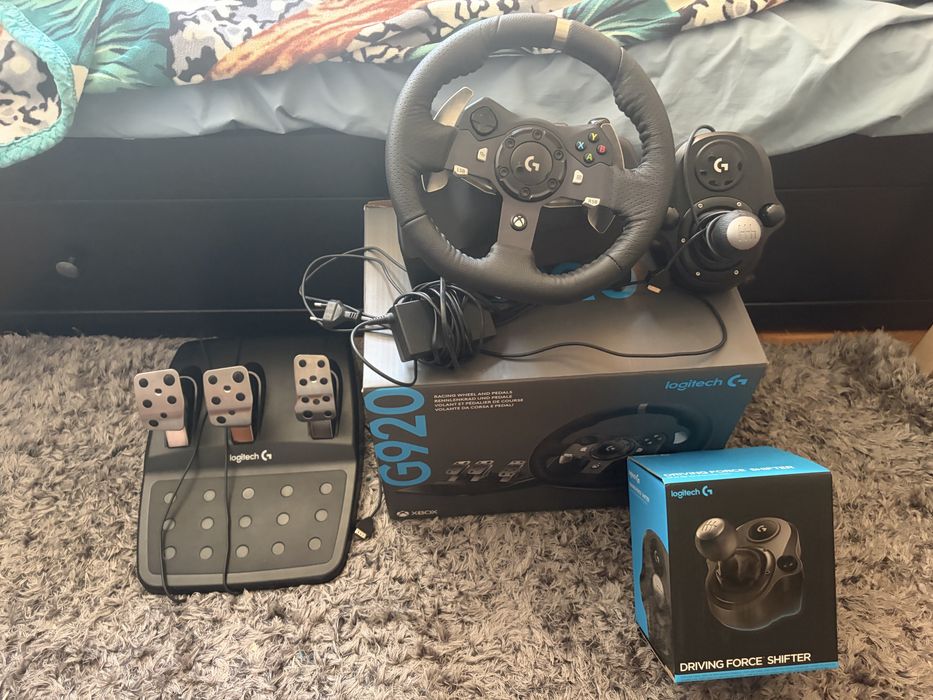 Kierownica Logitech G920 + pedaly + shifter JAK NOWE