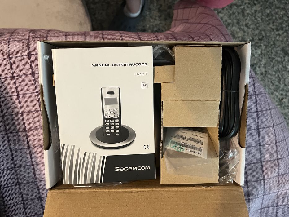 Telefone Fixo Sem Fios com Base e Carregador – Funciona Perfeitamente