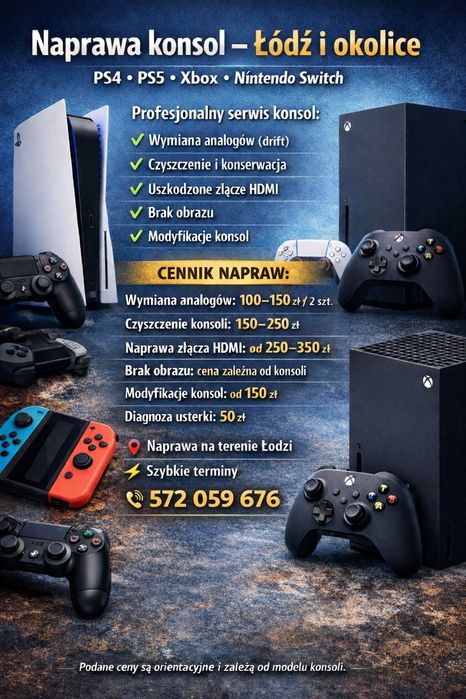 Naprawa padów konsol