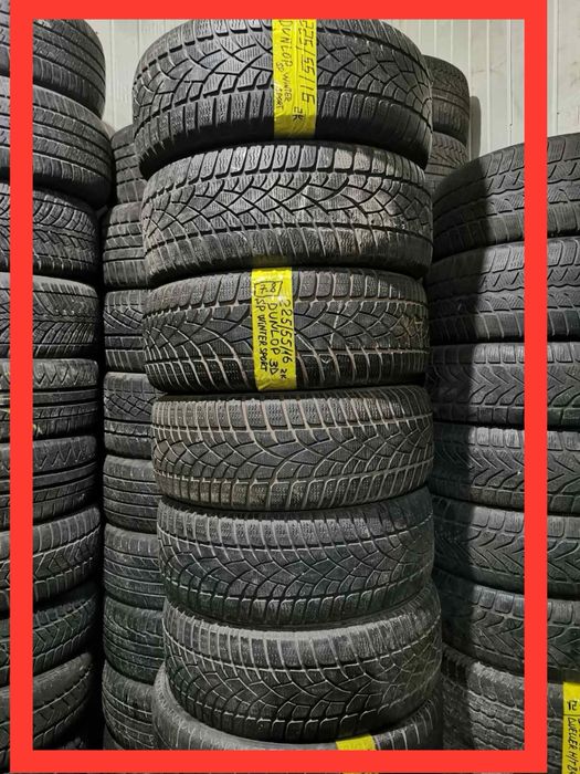 225 55 16 dunlop зима 6 шин в наличии протектор 95%