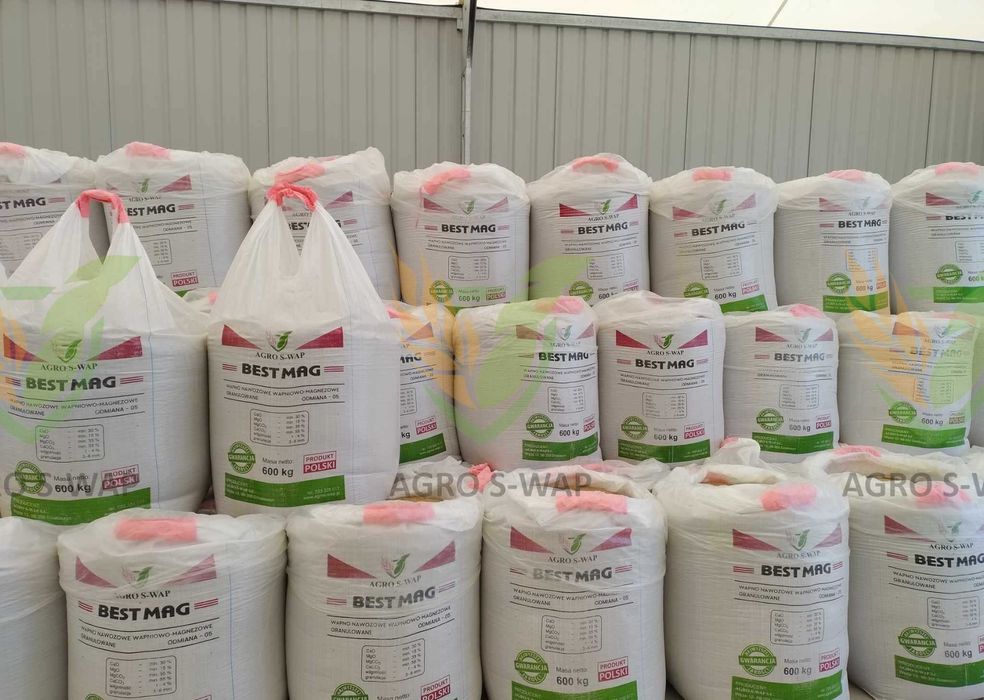 Wapno nawozowe granulowane magnezowe, węglanowe, czarna kreda