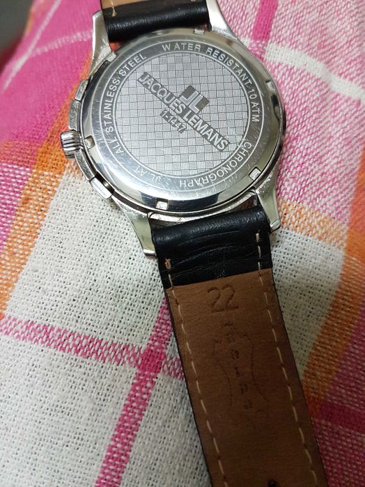 zgarek Jacques Lemans 1-1447 CHronograph ,42,5mm, ,jak NOWY