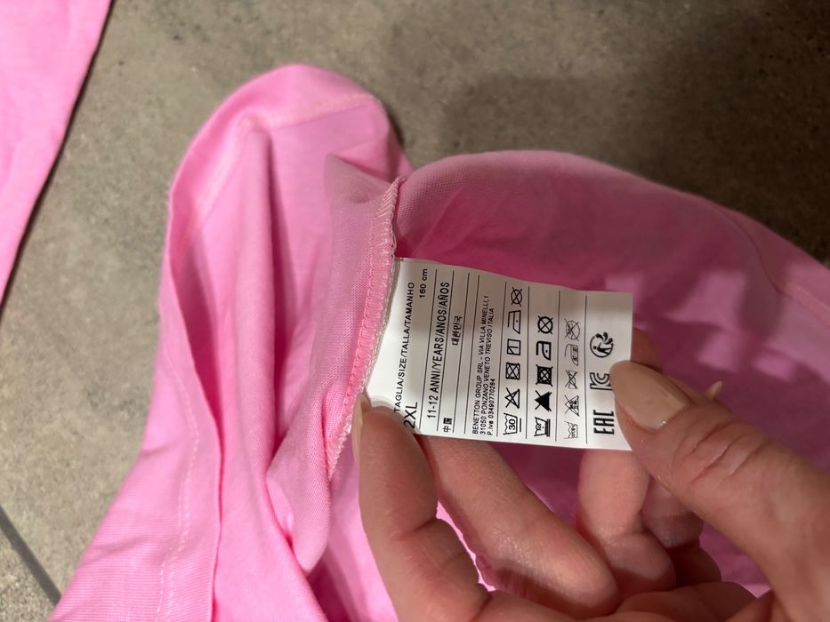 Benetton реглан новий рожевий 12-14 років лонгслів лонг