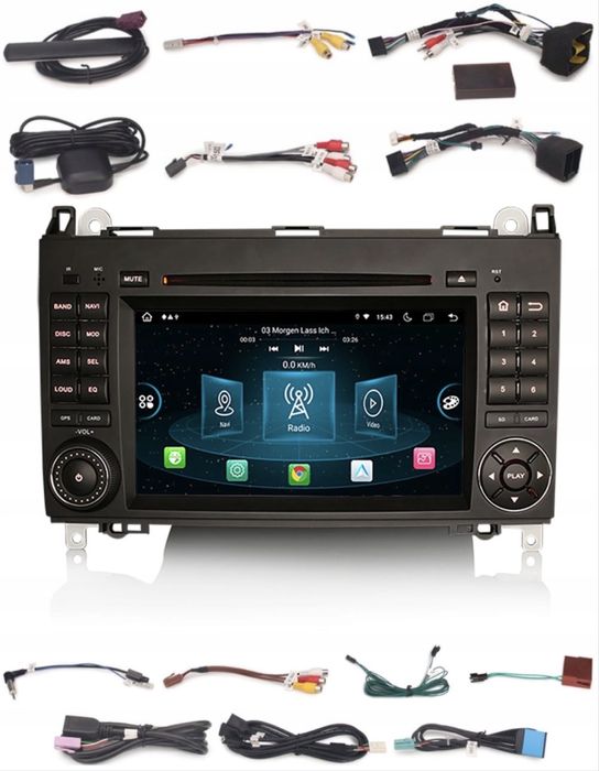 Radio 2DIN nawigacja android Mercedes A W169 B W245 4/64 GB Carplay