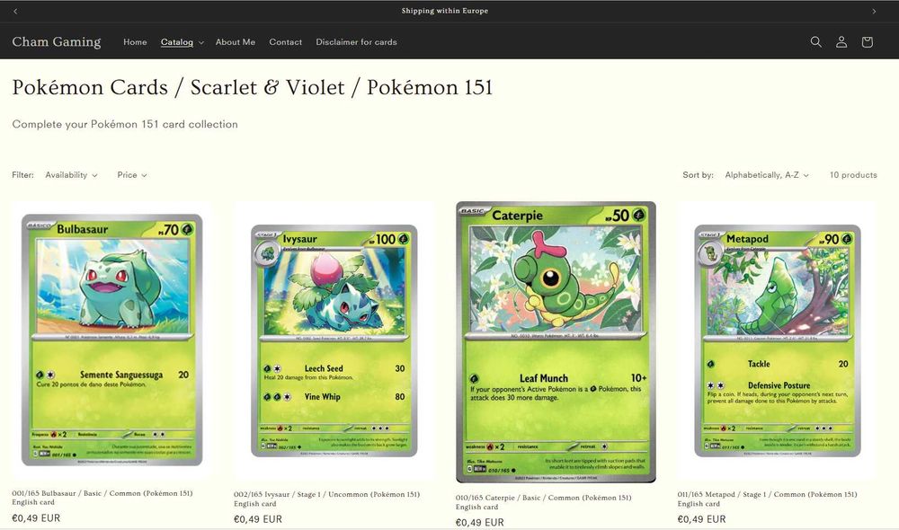 Pokemon 151 (scarlet & Violet) cartas