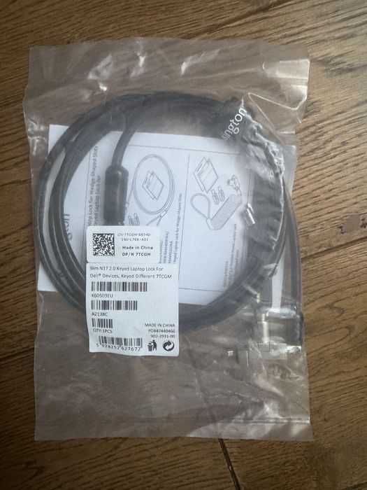 KENSINGTON Przenośna blokada z kluczem N17 Dell
