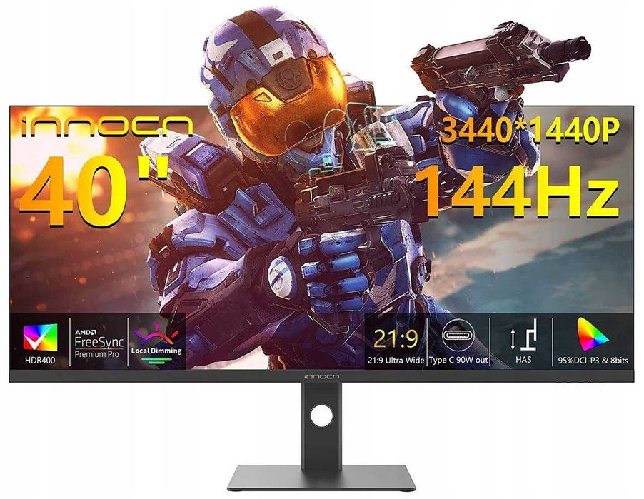 INNOCN 40 Cali Gaming Monitor, 3440 * 1440P 144Hz FreeSync, 21:9 IPS