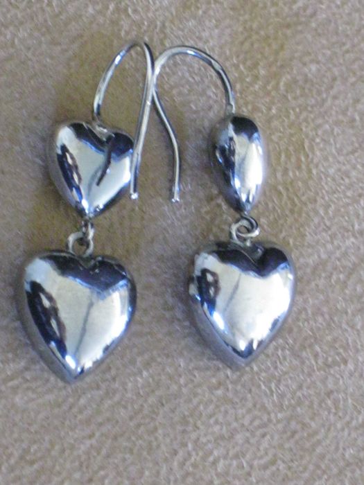 Brincos Prata Maciça de Lei 835`/.. C/Contraste