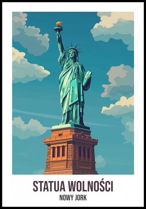 Plakat 68x98cm Statua Wolności