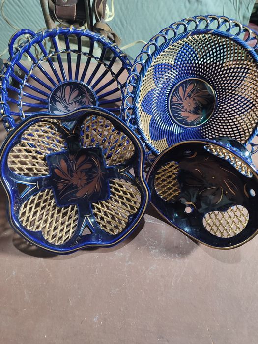 Конфетниці кобальт з позолотою