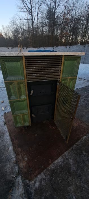 Piec kominkowy stylowy kominek koza kaflowy 7KW