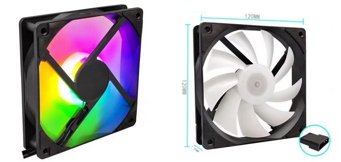 Вентилятор кулер cooler  rgb cooler 12 см